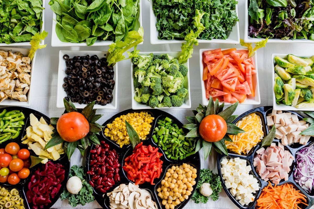Colourful healthy food